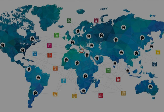 Interconnected World Map