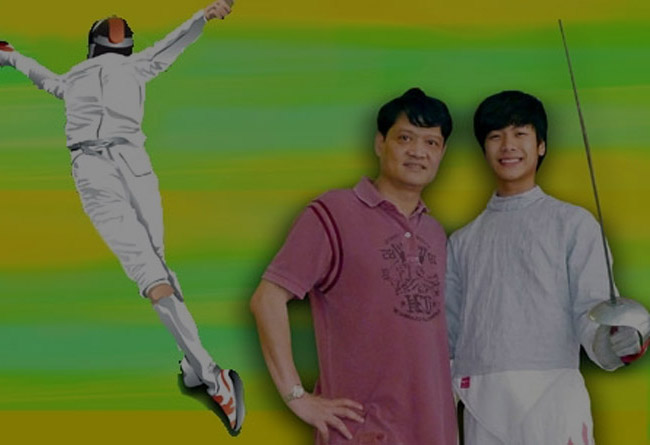 Jackson Wang alumni fencing